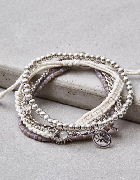 American Eagle Outfitters Ae Grey Arm Party Bracelets