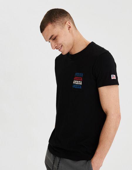 American Eagle Outfitters Ae Americana Graphic Pocket T-shirt