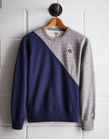 Tailgate Men's Notre Dame Diagonal Colorblock Sweatshirt