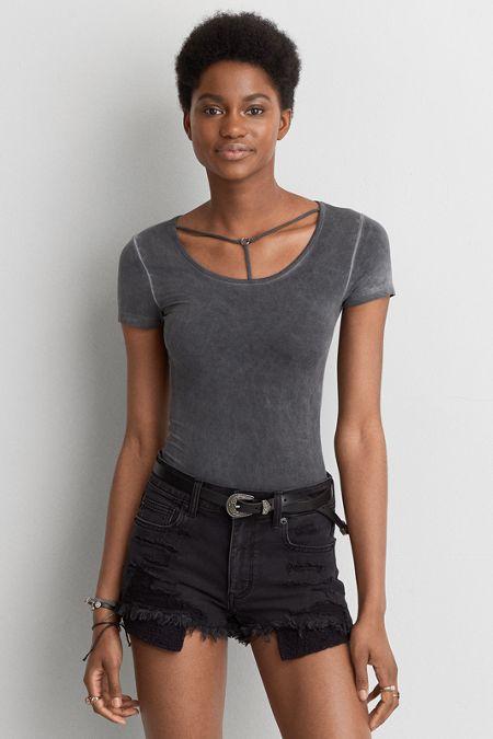 American Eagle Outfitters Ae Soft & Sexy Y-strap Bodysuit