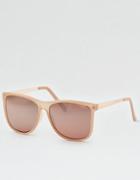 American Eagle Outfitters Nude Plastic Shield Sunglasses