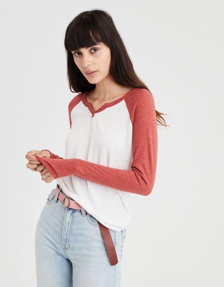 American Eagle Outfitters Ae Long Sleeve Sport Tee
