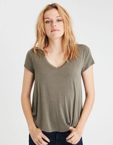 American Eagle Outfitters Ae Soft & Sexy V Neck T-shirt