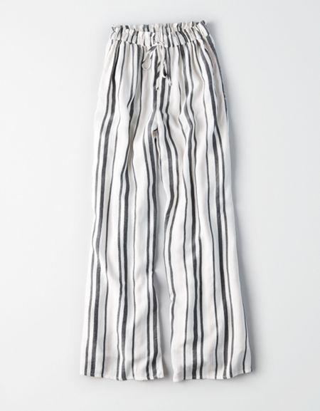 American Eagle Outfitters Ae Striped Wide Leg Pant