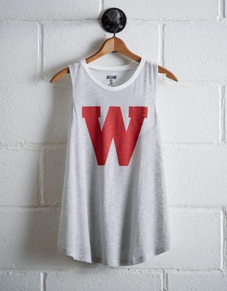 Tailgate Women's Wisconsin Stripe Tank
