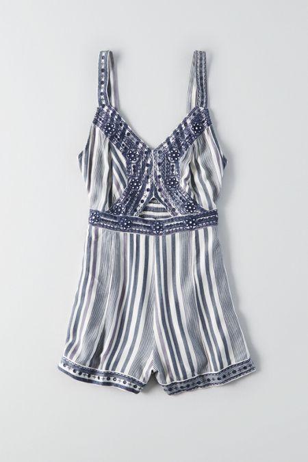 American Eagle Outfitters Ae Embellished Romper