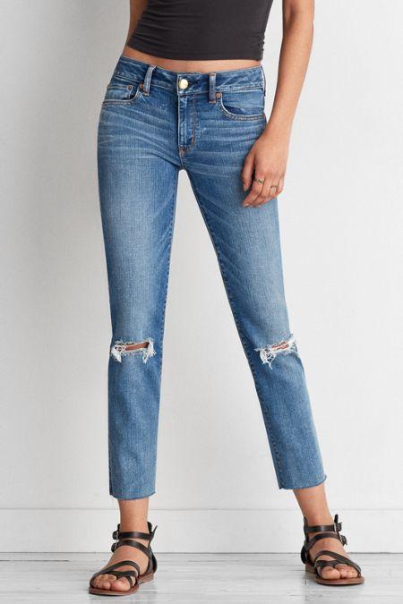 American Eagle Outfitters Ae Denim X Straight Crop Jean