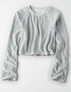American Eagle Outfitters Don't Ask Why Velvet Bell Sleeve Top