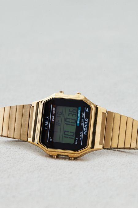 American Eagle Outfitters Timex Gold Digital Watch