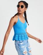 American Eagle Outfitters Ae Crochet Halter Tank
