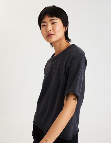 American Eagle Outfitters Ae Short Sleeve Crew Sweatshirt