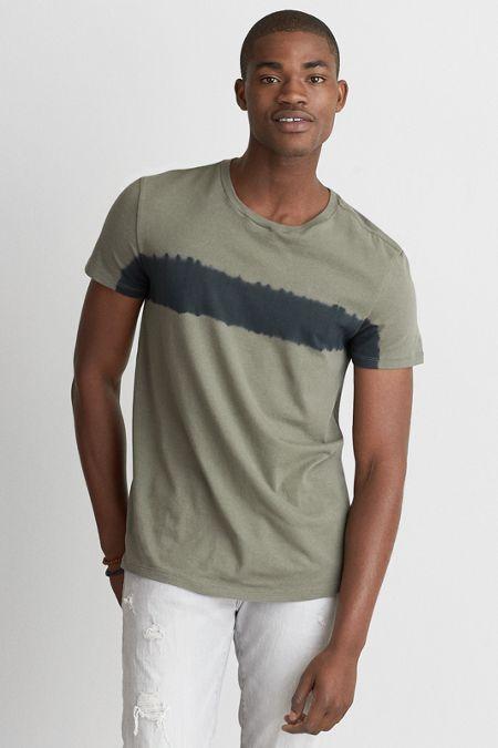 American Eagle Outfitters Ae Stripe Dye Crew T-shirt