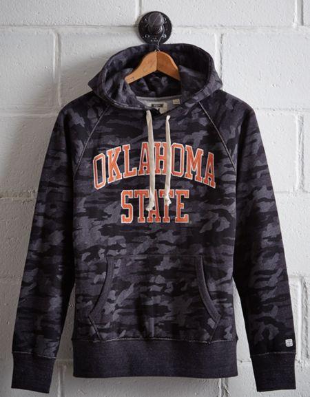 Tailgate Men's Oklahoma State Popover Camo Hoodie