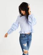 American Eagle Outfitters Ae Ruffled Puff Sleeve Top