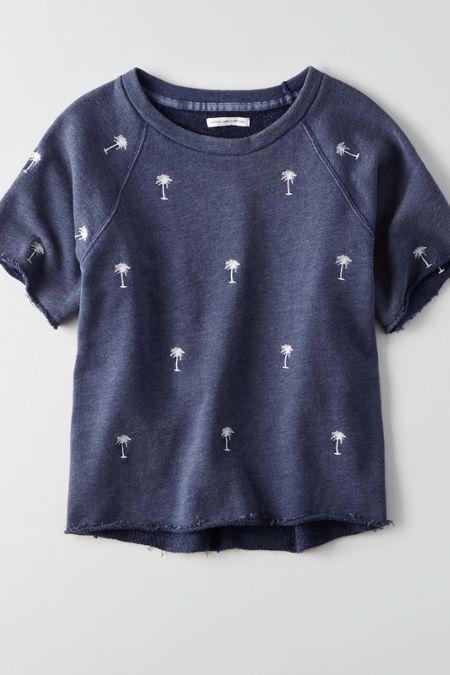 American Eagle Outfitters Ae Terry Short Sleeve Sweatshirt