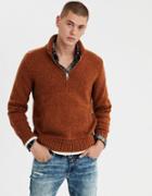 American Eagle Outfitters Ae Solid Half Zip Shawl Sweater