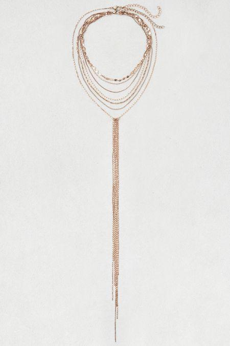 American Eagle Outfitters Ae Layered Choker + Lariat Necklace