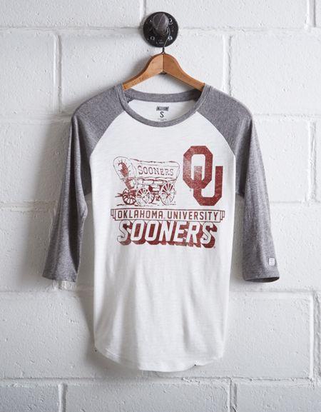 Tailgate Women's Oklahoma Sooners Baseball Shirt