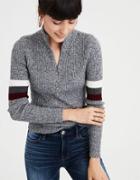 American Eagle Outfitters Ae Ribbed Half-zip Pullover Sweater