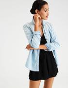 American Eagle Outfitters Ae Classic Denim Button-down Shirt