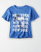 American Eagle Outfitters Peanuts Nyc Shrunken Graphic T-shirt