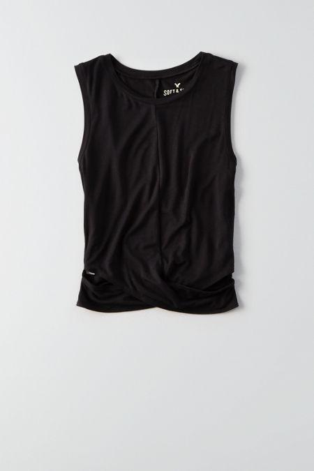 American Eagle Outfitters Ae Soft & Sexy Twist Muscle Tank