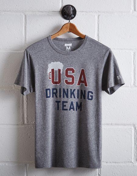 Tailgate Men's Usa Drinking Team T-shirt