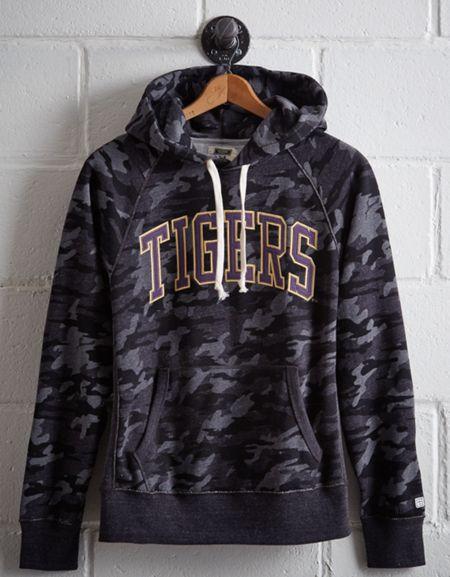 Tailgate Men's Lsu Popover Camo Hoodie