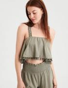 American Eagle Outfitters Ae Knit Overlay Tube Top