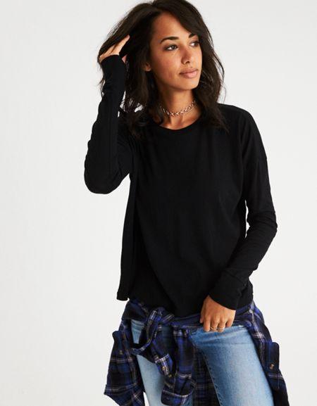 American Eagle Outfitters Ae Long-sleeve Graphic T-shirt