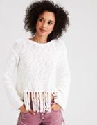 American Eagle Outfitters Ae Open Back Fringe Pullover Sweater