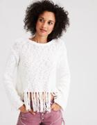 American Eagle Outfitters Ae Open Back Fringe Pullover Sweater