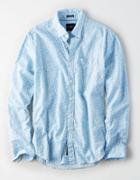American Eagle Outfitters Ae Floral Print Poplin Prep Shirt