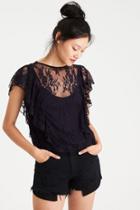 American Eagle Outfitters Ae Ruffled Lace Top