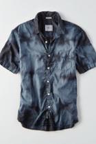 American Eagle Outfitters Ae Tie-dye Short Sleeve Poplin Shirt