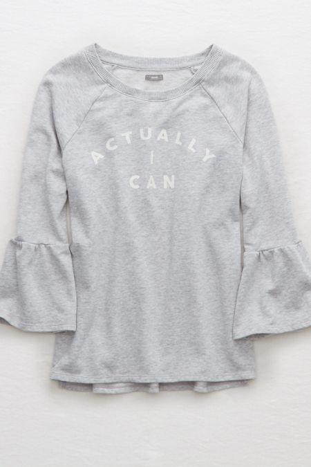 Aerie Ruffle Sleeve Sweatshirt