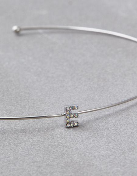 American Eagle Outfitters Ae Silver Initial Choker - E