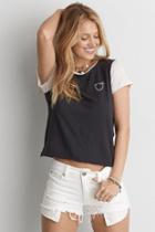 American Eagle Outfitters Ae Ringer Colorblock Tomgirl T-shirt