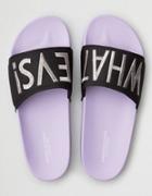 American Eagle Outfitters Ae Embroidered Graphic Slide Sandal