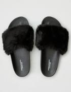 American Eagle Outfitters Ae Faux Fur Pool Slide Sandal