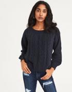 American Eagle Outfitters Ae Cable Knit Off-the-shoulder Sweater