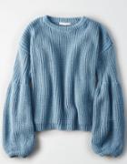 American Eagle Outfitters Don't Ask Why Puff Sleeve Sweater
