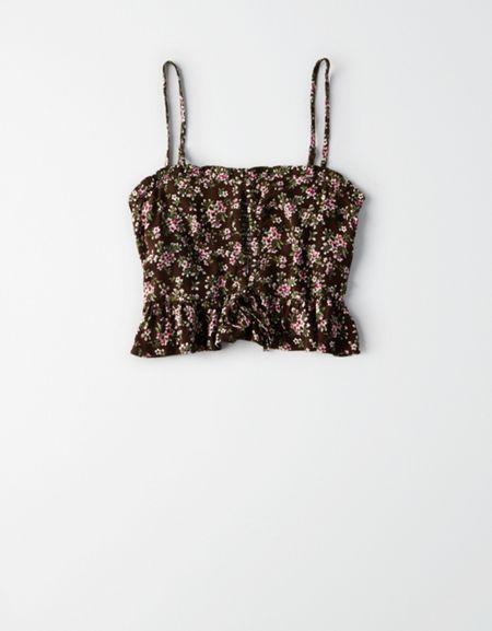 American Eagle Outfitters Ae Cutout Front Crop Top