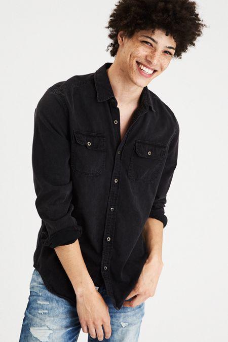 American Eagle Outfitters Ae Workwear Denim Shirt
