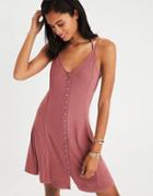 American Eagle Outfitters Ae Button-up Slip Dress