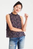 American Eagle Outfitters Ae Hi-neck Tiered Tank