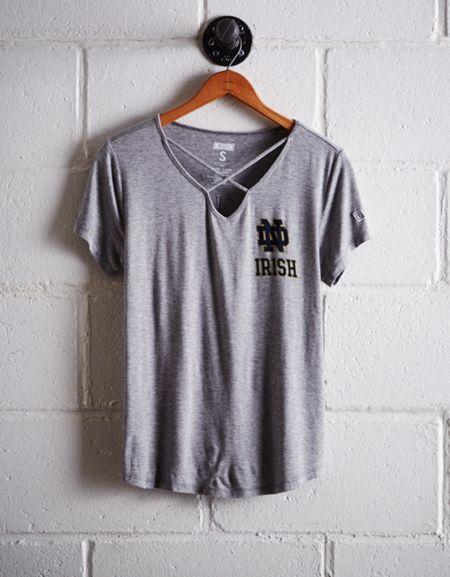 Tailgate Women's Notre Dame Cage Front Tee