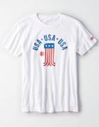 American Eagle Outfitters Ae Flocked Graphic T