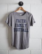 Tailgate Women's Faith Family Football T-shirt