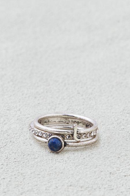 American Eagle Outfitters Ae L Initial Ring Set